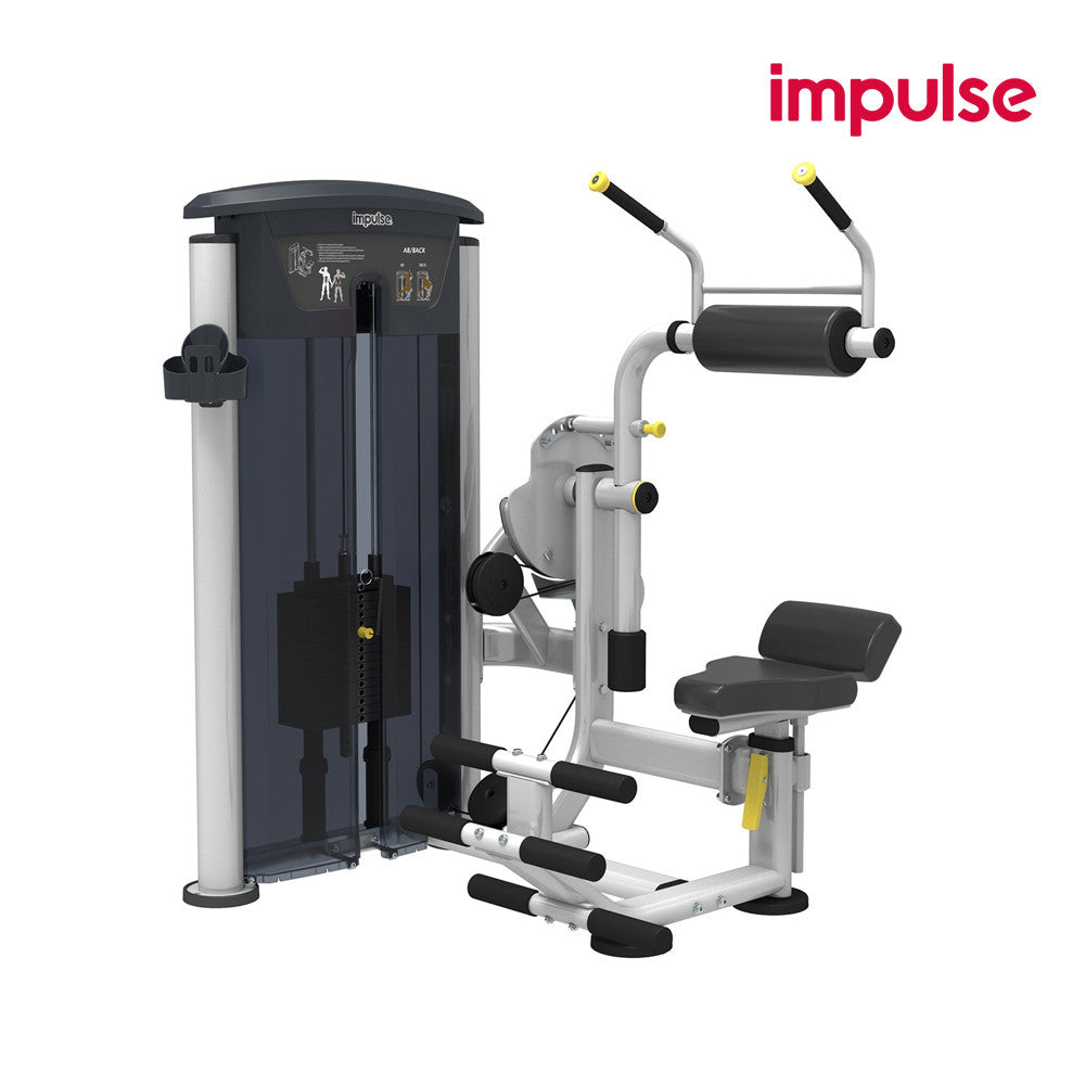 Impulse Fitness Bauch und Rückenstrecker, 2 in 1 Kombimaschine, IT9534, Abdominal/Back Extension, 90kg Gewichtsblock