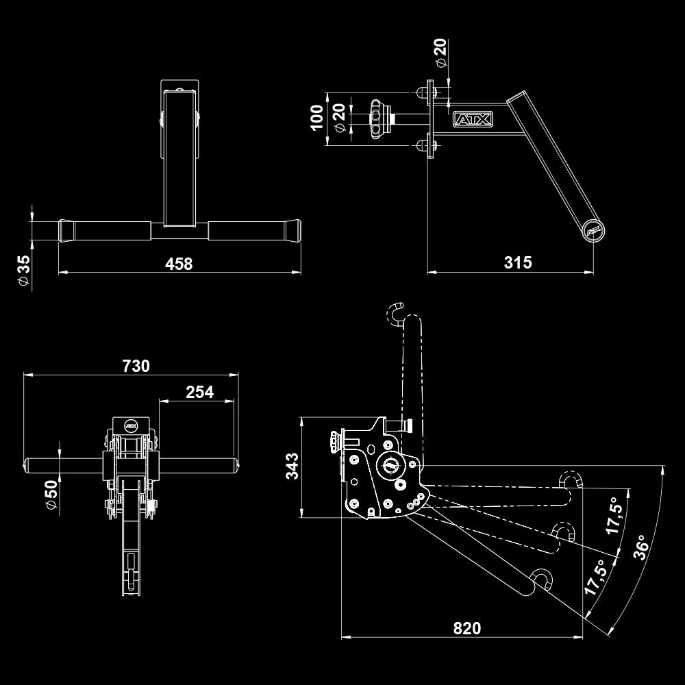 ATX Bully Glyder - Belt Squat Rack Attachment