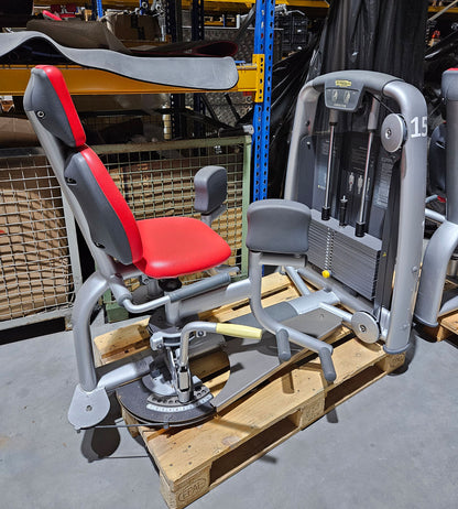 TechnoGym 18 Kraftgeräte im Set, Selection Line, Strength Machines with Stack Weight, Polster Rot, gebraucht - überholter Zustand