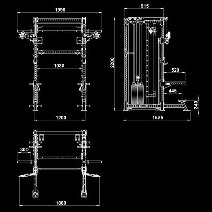 ATX Rack-Zugstation mit Multipresse - Freistehend