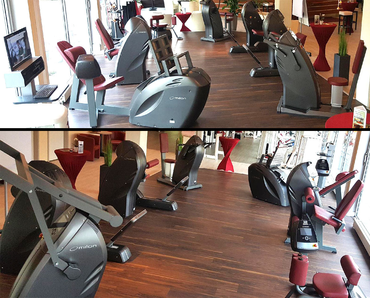 Milon Premium Strength Circuit with Milonizer and Care Software on request, built in 2015 - including leg press, used - very good condition