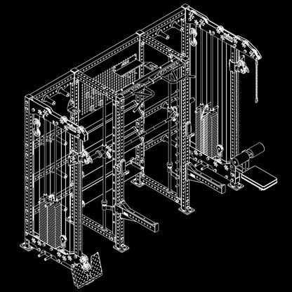 ATX Multi Cable Rack & Storage Station - THE WALL inkl. Multipresse