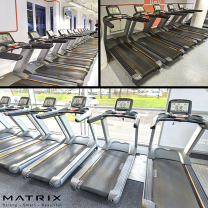 Matrix cardio equipment park, 9 machines, treadmills, cross trainers, ergometers, steppers, etc., new models, T5x - E5x - U5x - R5x, S5x, used, refurbished condition