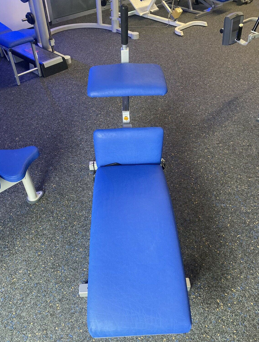 Ergo-Fit Bauchbank, Decline/Abdominal Crunch, Polster Blau, gebrauchter - überholter Zustand