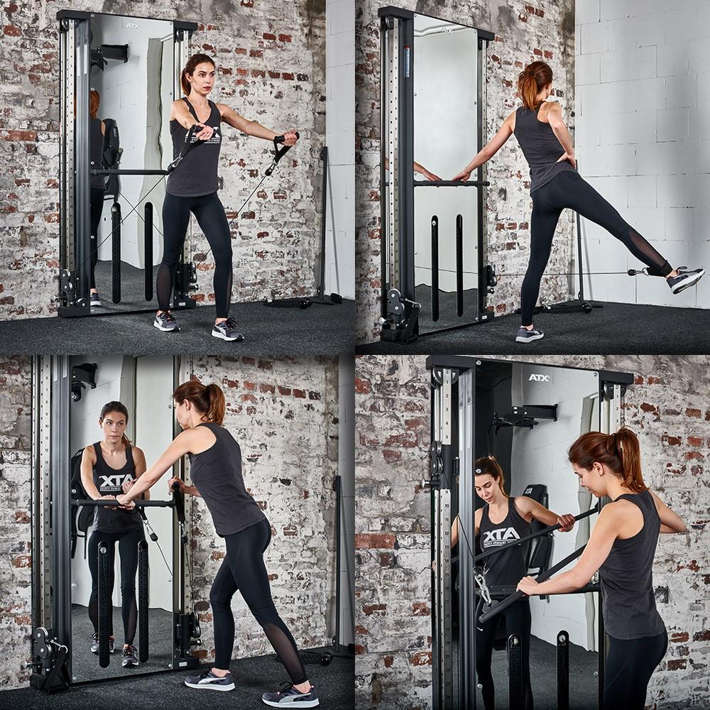 ATX Duale Wandzugstation -Mirror- mit 2 x 60 kg Steckgewichten