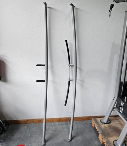 Panatta 5 Stationenturm mit Cable Crossover - Jungle Machine + Cable Station with Connection Bar - 5 Stack Multi Funktionsturm, Rahmenfarbe Silber, gebraucht - geprüfter Zustand