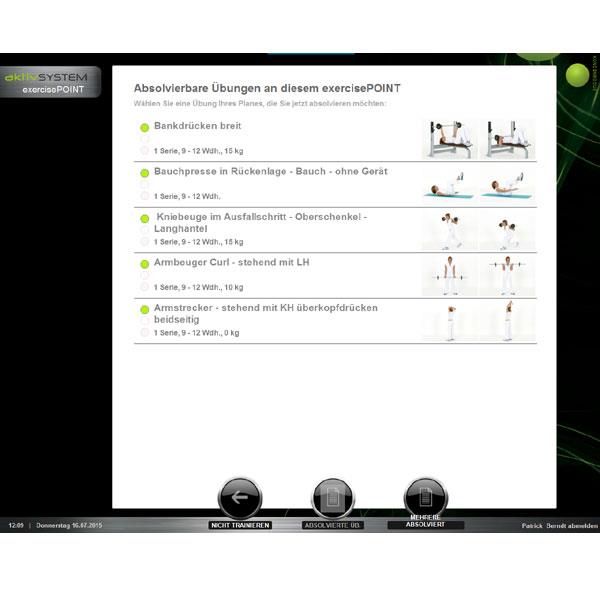 DynamedAktiv System - Training control