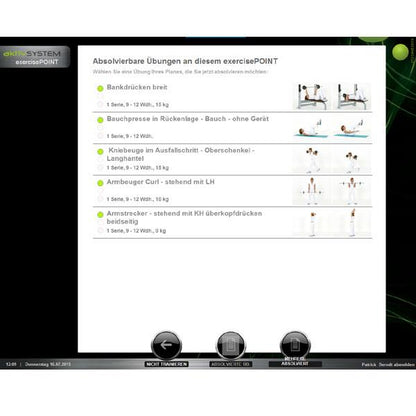 DynamedAktiv System - Training control