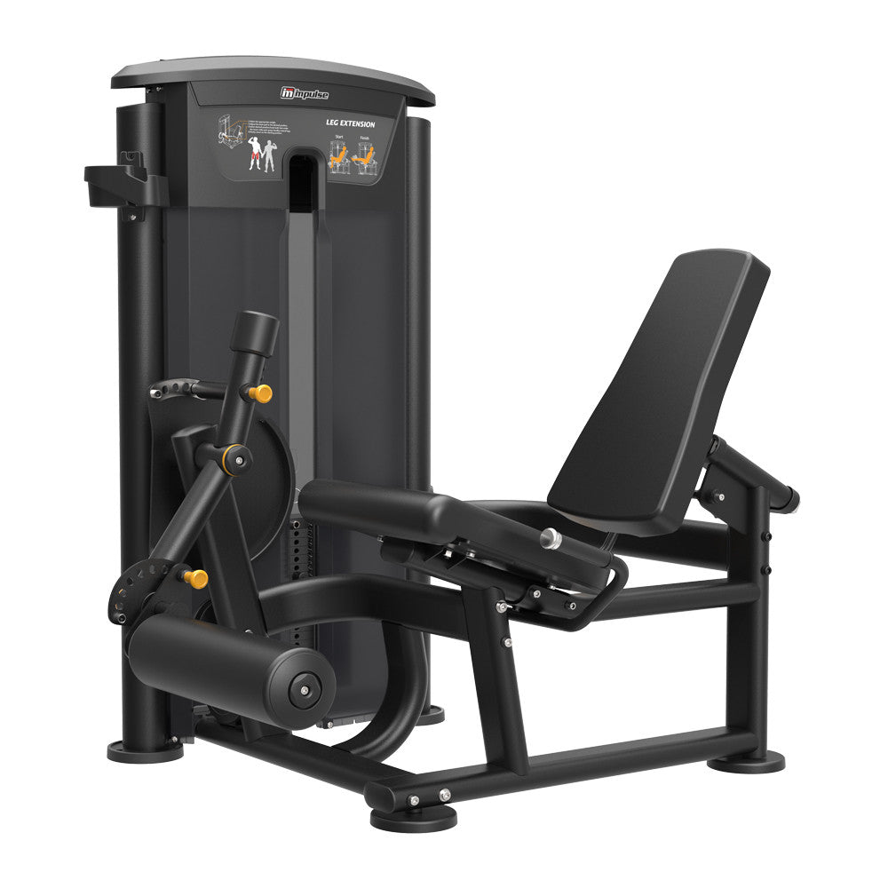 Impulse Fitness Beinstrecker IT9505 Leg Extension, 90kg Gewichtsblock, Black Edition