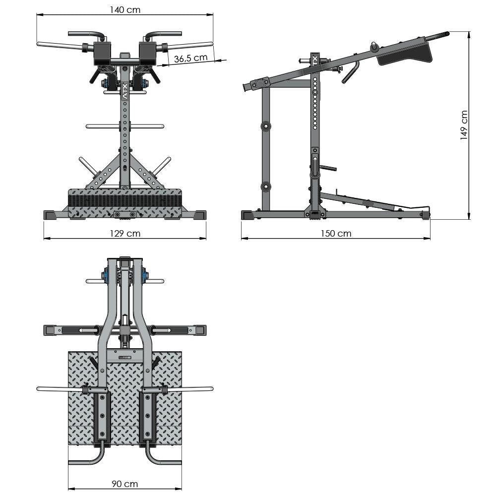 ATX Squat-Calf Machine / Viking Press 3 in 1