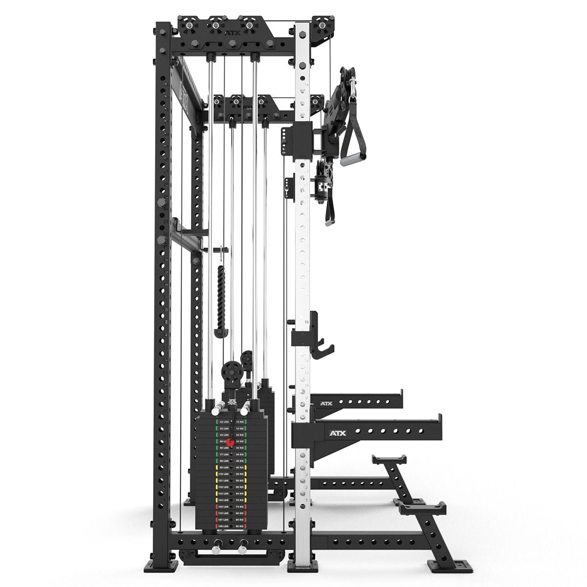 ATX Cable Half Rack mit 2 x 90 kg Steckgewichten