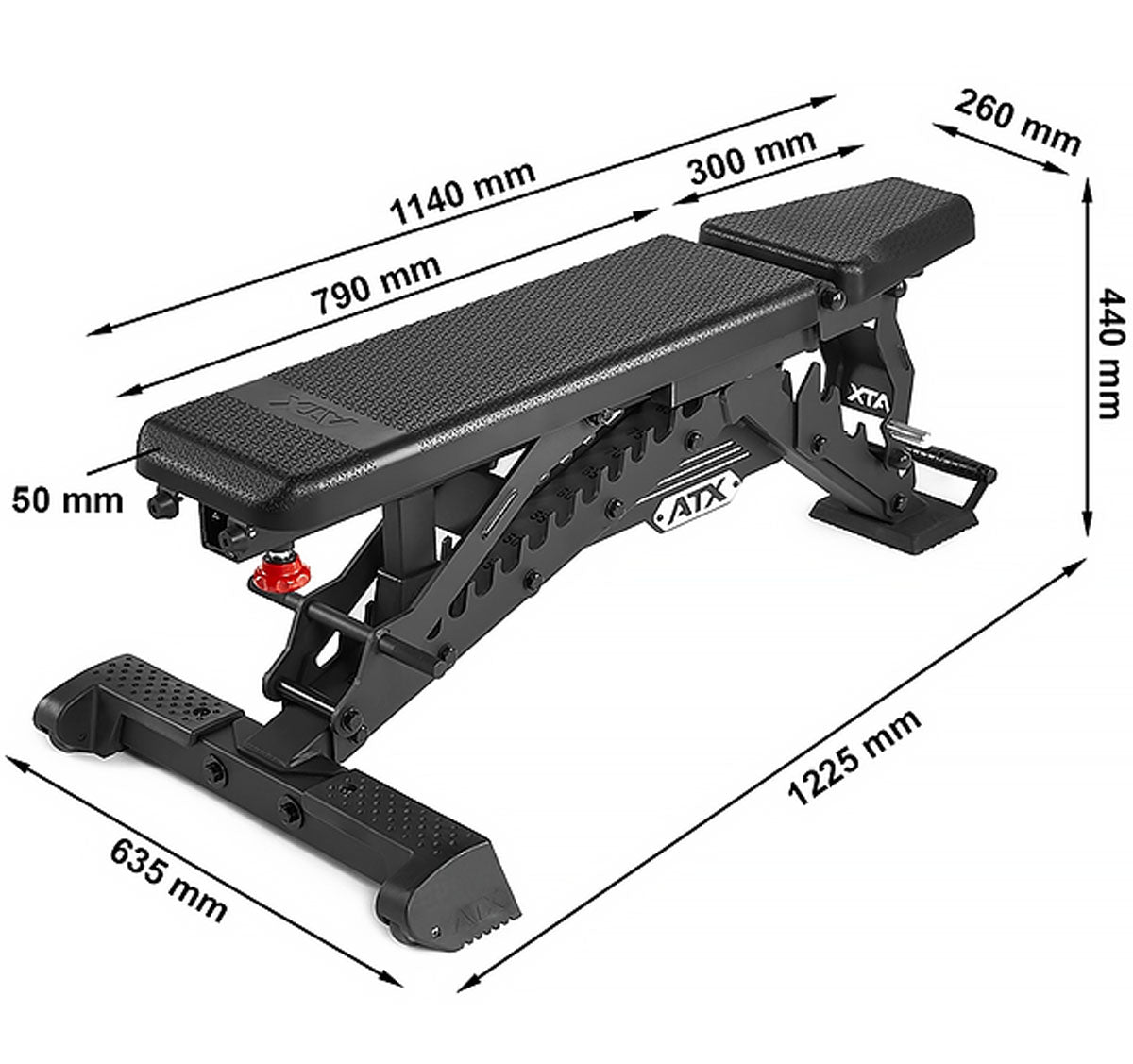 ATX Warrior Bench - Wide - mit PU Polster