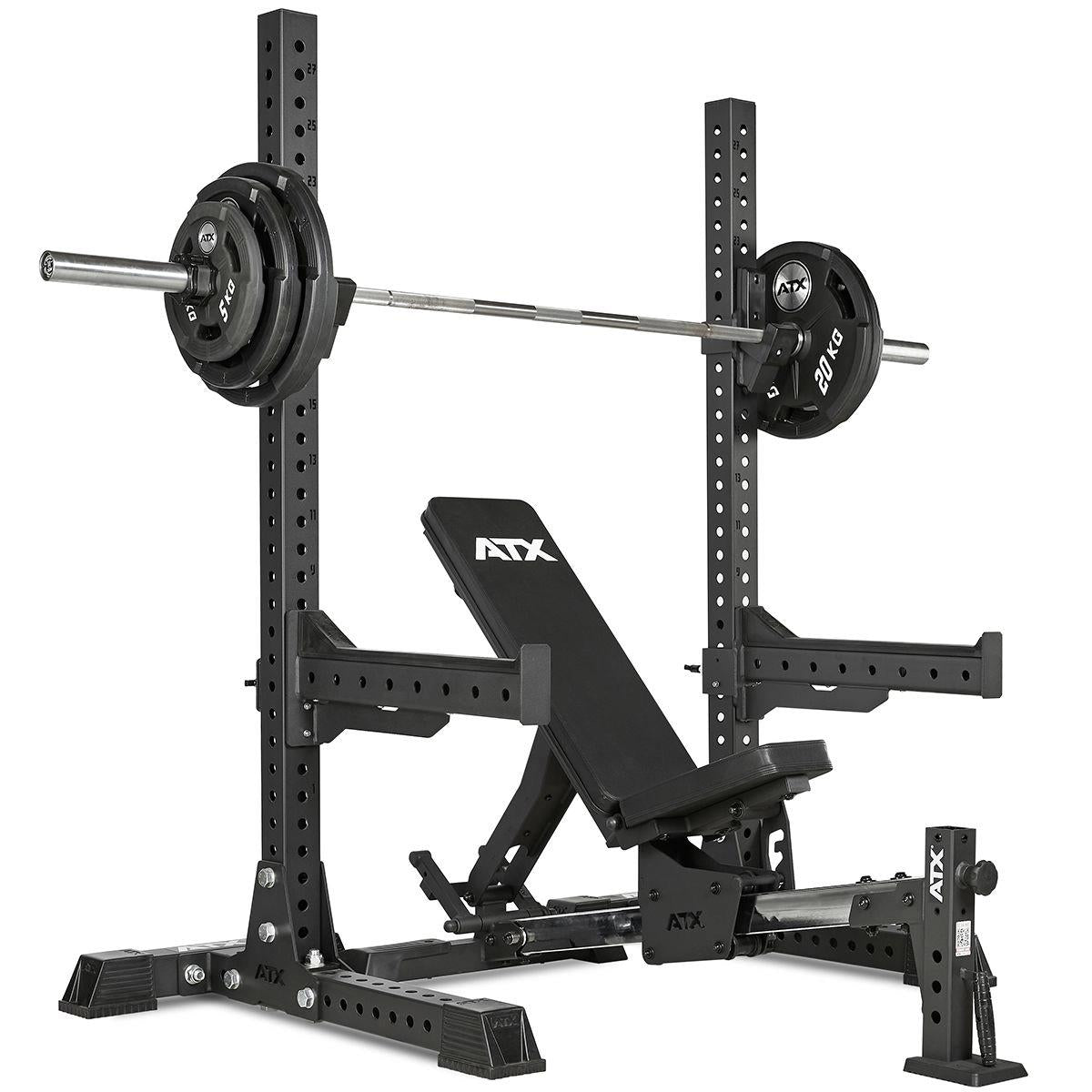 ATX Free Stands - massives Hantel Rack freistehend inkl. J-Hooks und Safety Spotter Arms