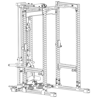ATX Power Rack PRX-780 with lat pulldown - weight plate holder