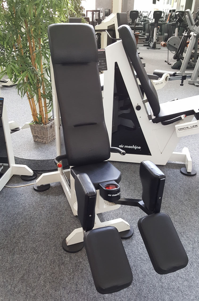 Air Machine Zirkel, 14 Fitnessgeräte mit Widerstand über Luftdruck inkl. Kompressor, Ähnlich Hydraulik, gebraucht zum Sonderpreis