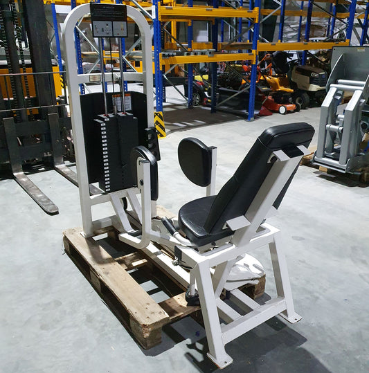 Life Fitness Adductors - Abductor machines, Hip Abductor and Adductor, 2 machines in a set, frame white, upholstery black, used - refurbished condition