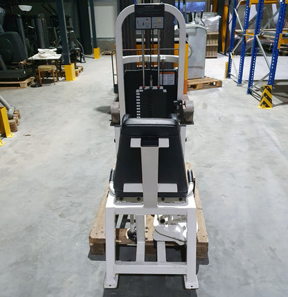 Life Fitness Adductors - Abductor machines, Hip Abductor and Adductor, 2 machines in a set, frame white, upholstery black, used - refurbished condition