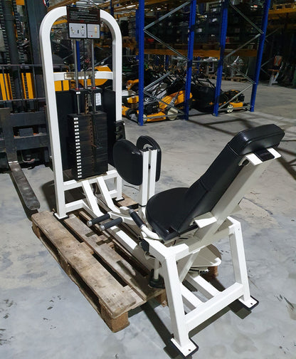 Life Fitness Adductors - Abductor machines, Hip Abductor and Adductor, 2 machines in a set, frame white, upholstery black, used - refurbished condition