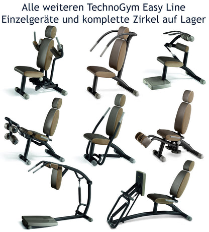 TechnoGym Easy Line Zirkelgerät, Bauch und Rückenstrecker, Kombigerät 2 in 1, Einzelgerät hydraulisch, Polster Braun, gebraucht