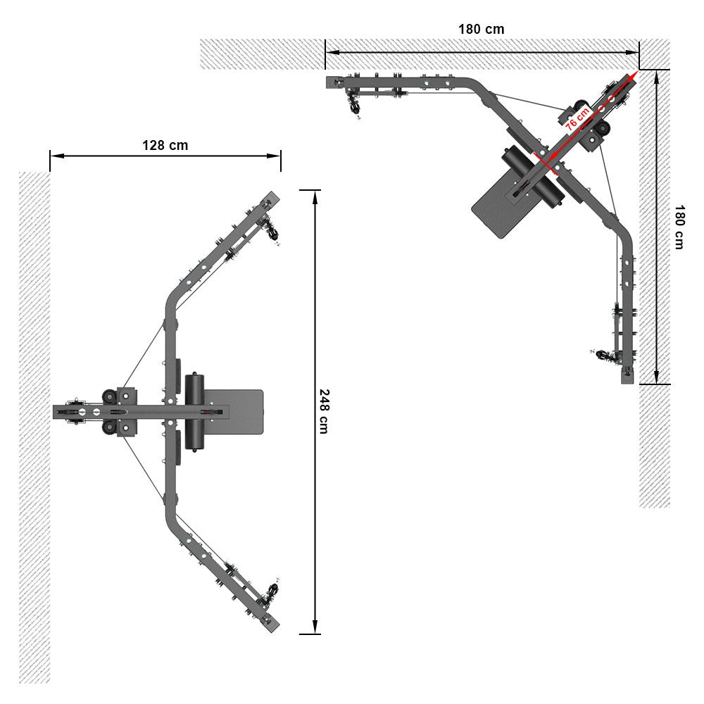 ATX Latzug - Cable Cross Zugstation - Cable Pull Corner Station
