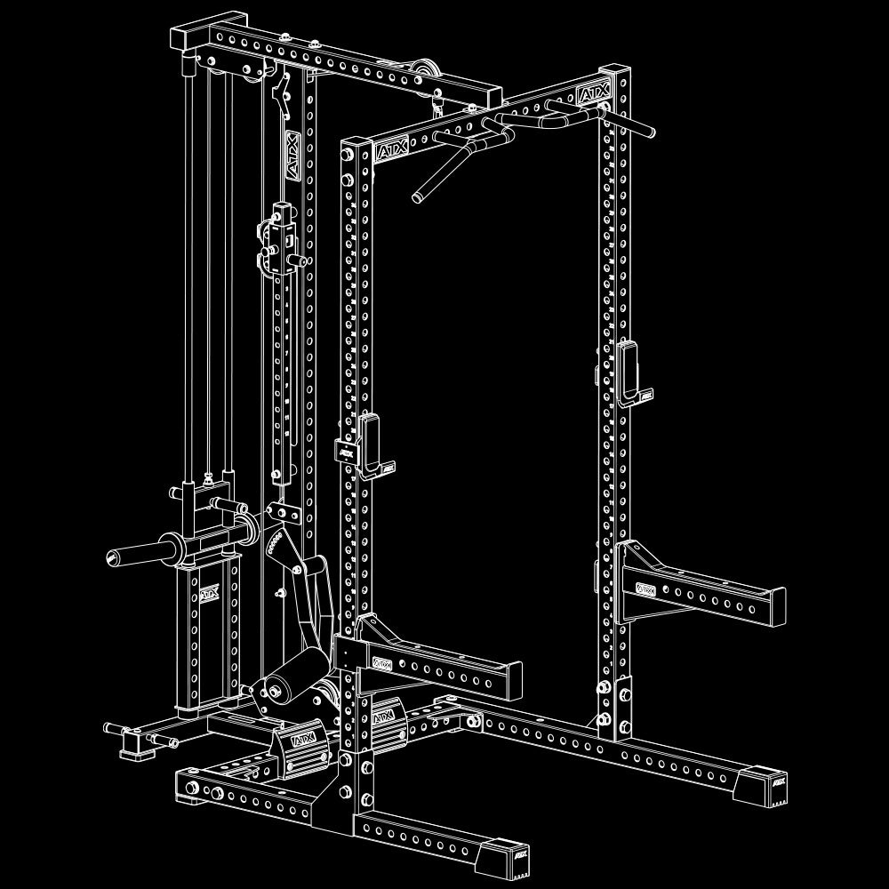 ATX Half Rack HRX-780 mit Latzugstation - Plate Load