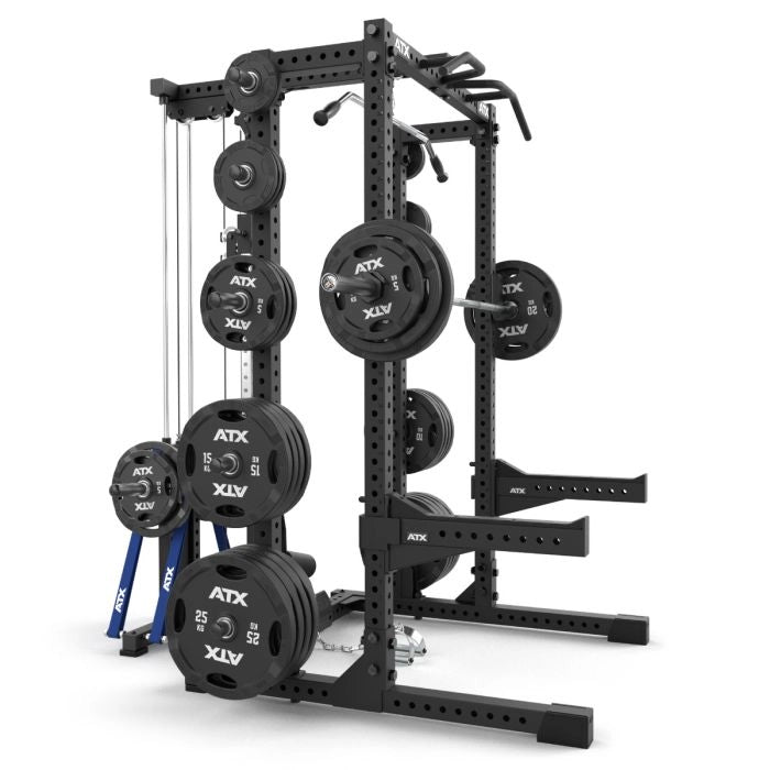 ATX Half Rack 780 Komplettstation mit Extension und Latzug Plate Load