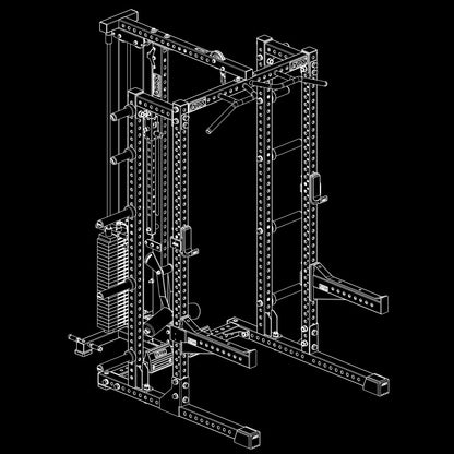 ATX Half Rack 780 mit Extension und Latzug Steckgewichte
