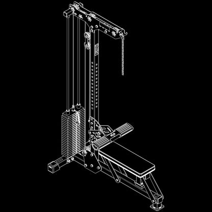 ATX Latzug und Ruderzug LMSW-700 - 115 kg Steckgewichte