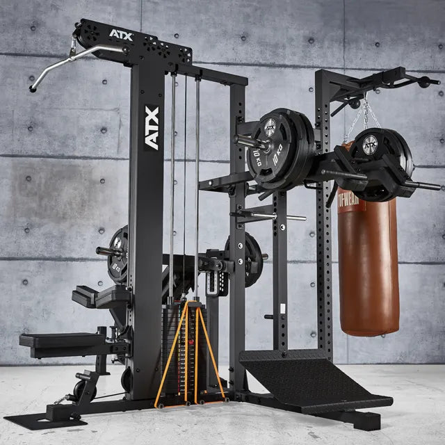 ATX Multiplex Workout Station - Multi Gym - Inklusive 107,5kg Gummi  Hantelscheiben - Vorteilspaket