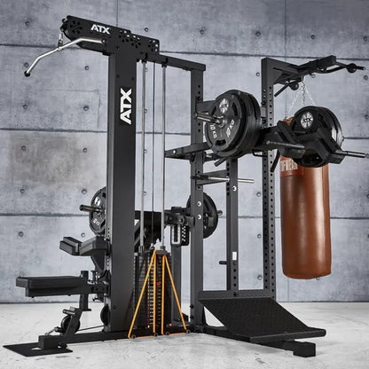 ATX Multiplex Workout Station - Multi Gym - Inklusive 107,5kg Gummi  Hantelscheiben - Vorteilspaket