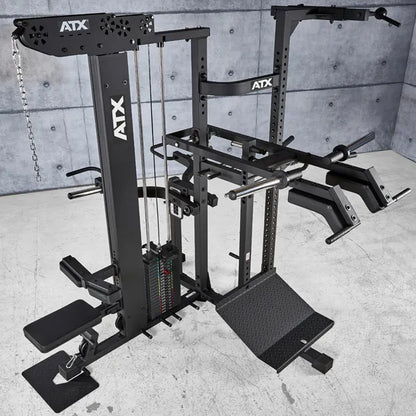 ATX Multiplex Workout Station - Multi Gym - Inklusive 107,5kg Gummi  Hantelscheiben - Vorteilspaket