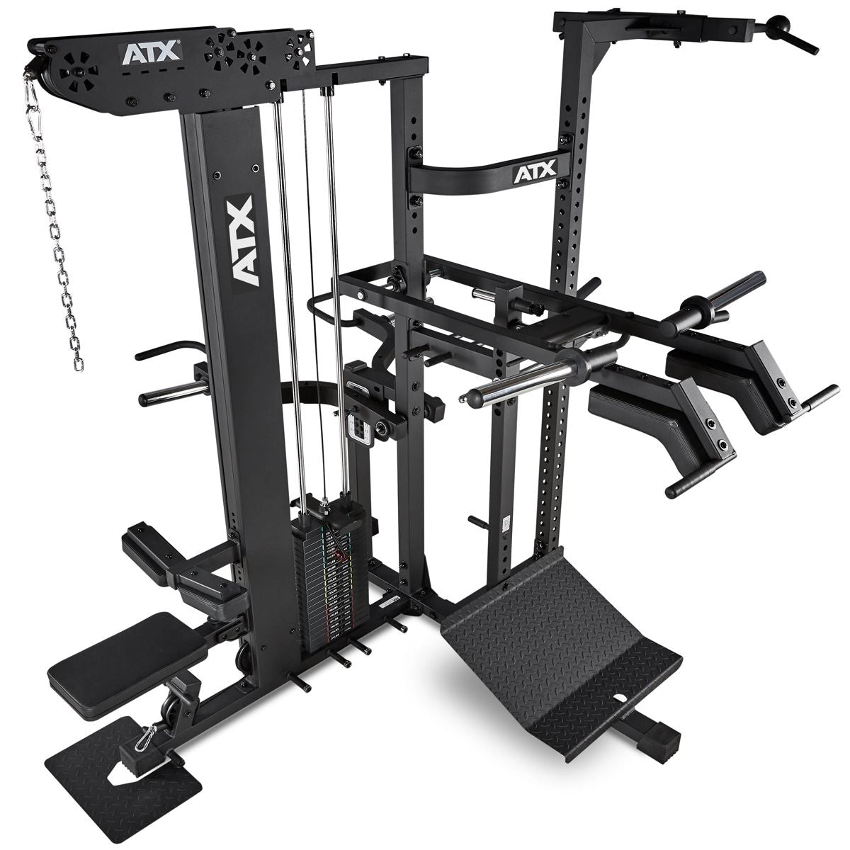 ATX Multiplex Workout Station - Multi Gym - Inklusive 107,5kg Gummi  Hantelscheiben - Vorteilspaket