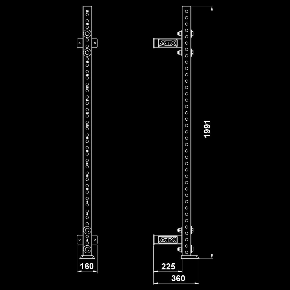 ATX Multi Upright / Trainings-Wandpfosten – für eine Vielzahl von Anbauoptionen