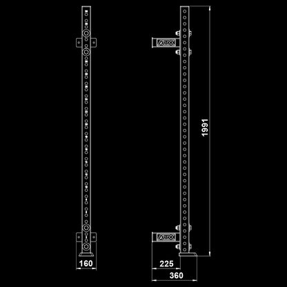 ATX Multi Upright / Trainings-Wandpfosten – für eine Vielzahl von Anbauoptionen