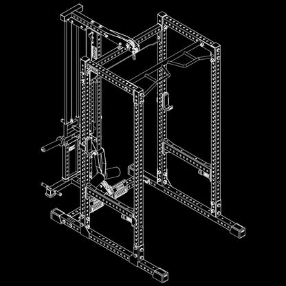 ATX Power Rack PRX-780 2.0  mit Latzug - 125 kg Steckgewichte
