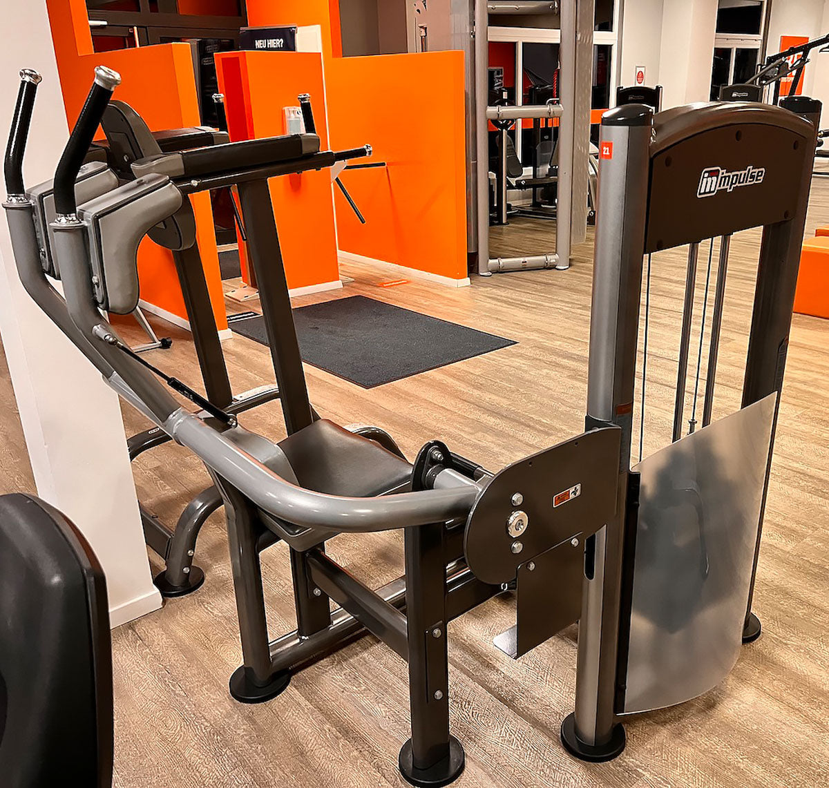 Impulse Fitness abdominal machine, Abdominal Crunch, frame color gray-anthracite, used - refurbished condition