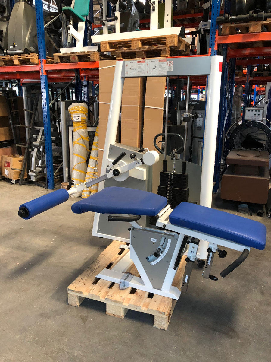 Kaphingst leg extension leg curl COMBI device, sitting-lying adjustable, MPG, color white, used - refurbished condition