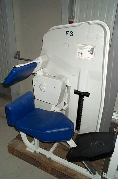 Nautilus Beinpresse, sitzend, Weiß, gebraucht