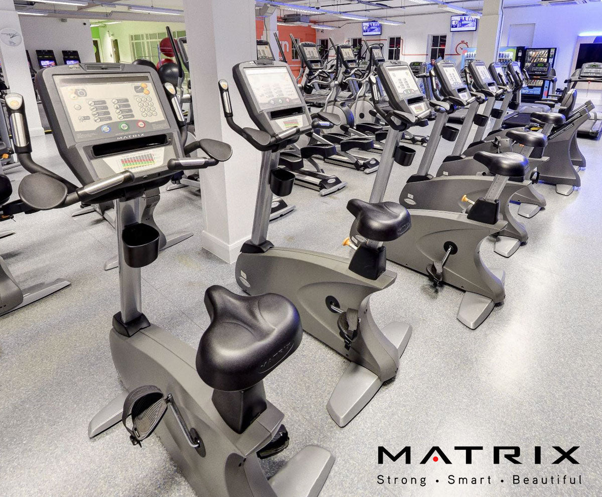 Matrix cardio equipment park, 9 machines, treadmills, cross trainers, ergometers, steppers, etc., new models, T5x - E5x - U5x - R5x, S5x, used, refurbished condition