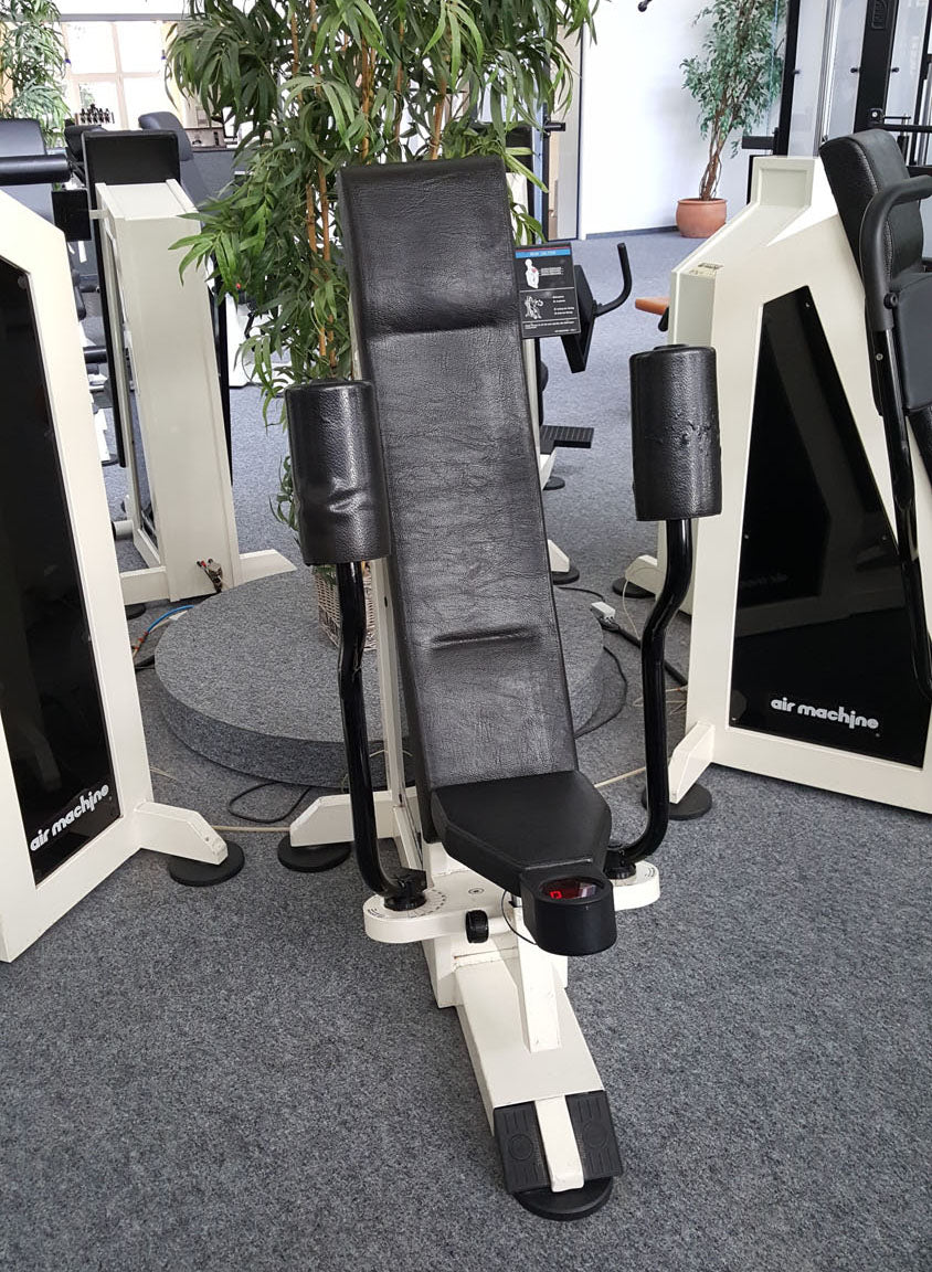 Air Machine Zirkel, 14 Fitnessgeräte mit Widerstand über Luftdruck inkl. Kompressor, Ähnlich Hydraulik, gebraucht zum Sonderpreis