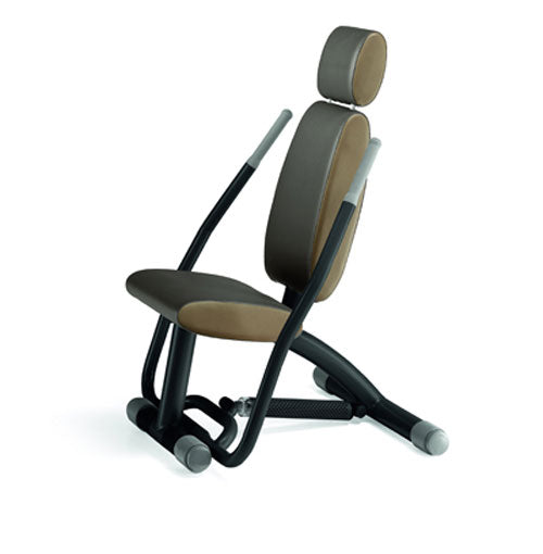 TechnoGym Easy Line circuit machine, bench press and rowing, 2-in-1 combination machine, single hydraulic machine, brown upholstery, used
