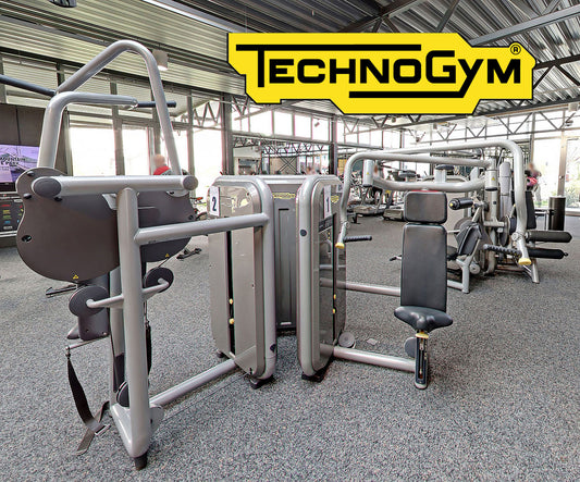 TechnoGym 13 strength training machines in a set, Element Line series, used - refurbished condition