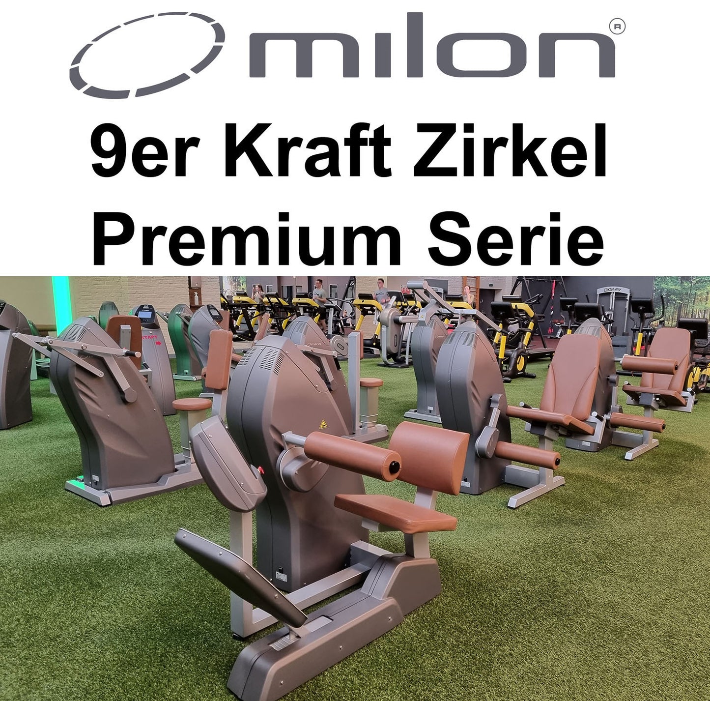 Milon 9-seater PREMIUM strength circuit, built in 2017, housing in anthracite stone, upholstery brown, including LED traffic light, top condition, used - overhauled and as good as new