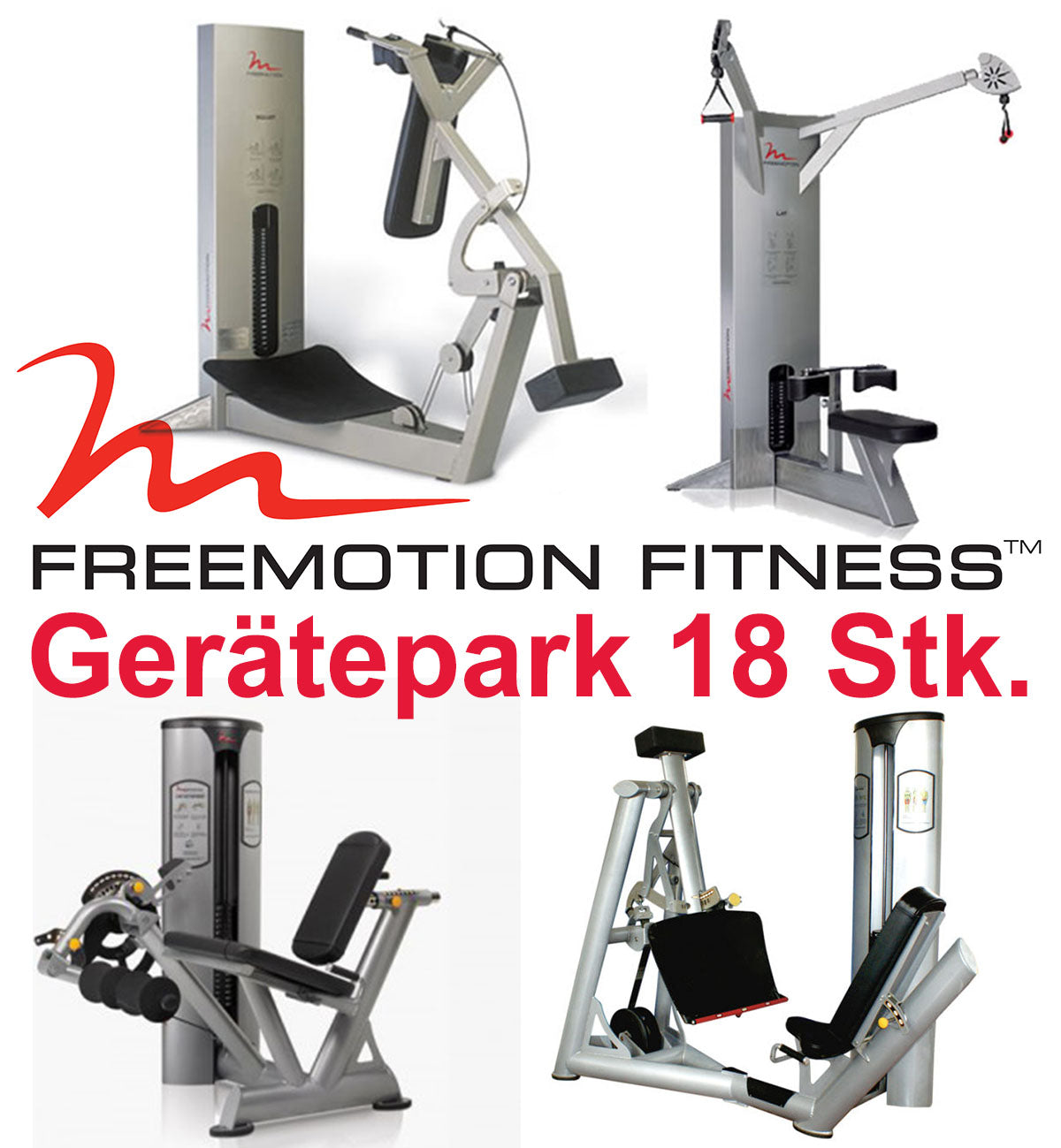 FreeMotion Set 18 strength machines, Epic Series and Genesis Cable Motion, 1A biomechanics, similar to Hoist, used - refurbished condition