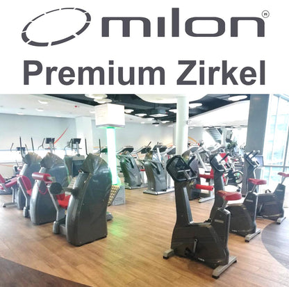 Milon PREMIUM Kraft-Ausdauer Zirkel in Carbon, Baujahr 2013, inkl. TV Ampel, Polster Rot, wenig genutzt, gebraucht und generalüberholt - guter Zustand