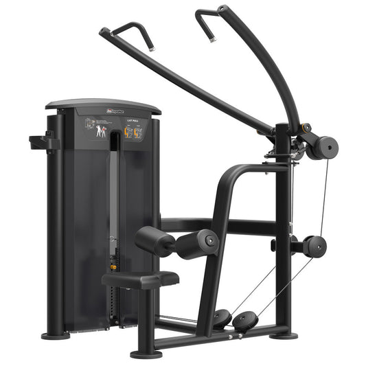 Impulse Fitness Latzug IT9502 Lat Pulldown, 90kg Gewichtsblock, Black Edition