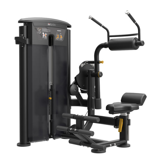 Impulse Fitness Bauch und Rückenstrecker, 2 in 1 Kombimaschine, IT9534, Abdominal/Back Extension, 90kg Gewichtsblock, Black Edition
