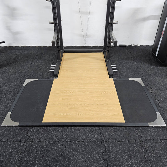 Abwurfplattform aus Holz und Gummi für DankSport Half Rack - NEU