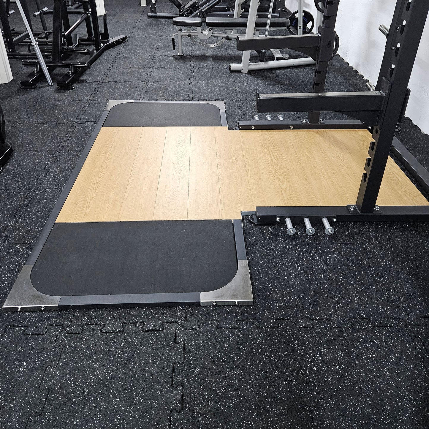 Wooden and rubber drop platform for DankSport Half Rack - NEW