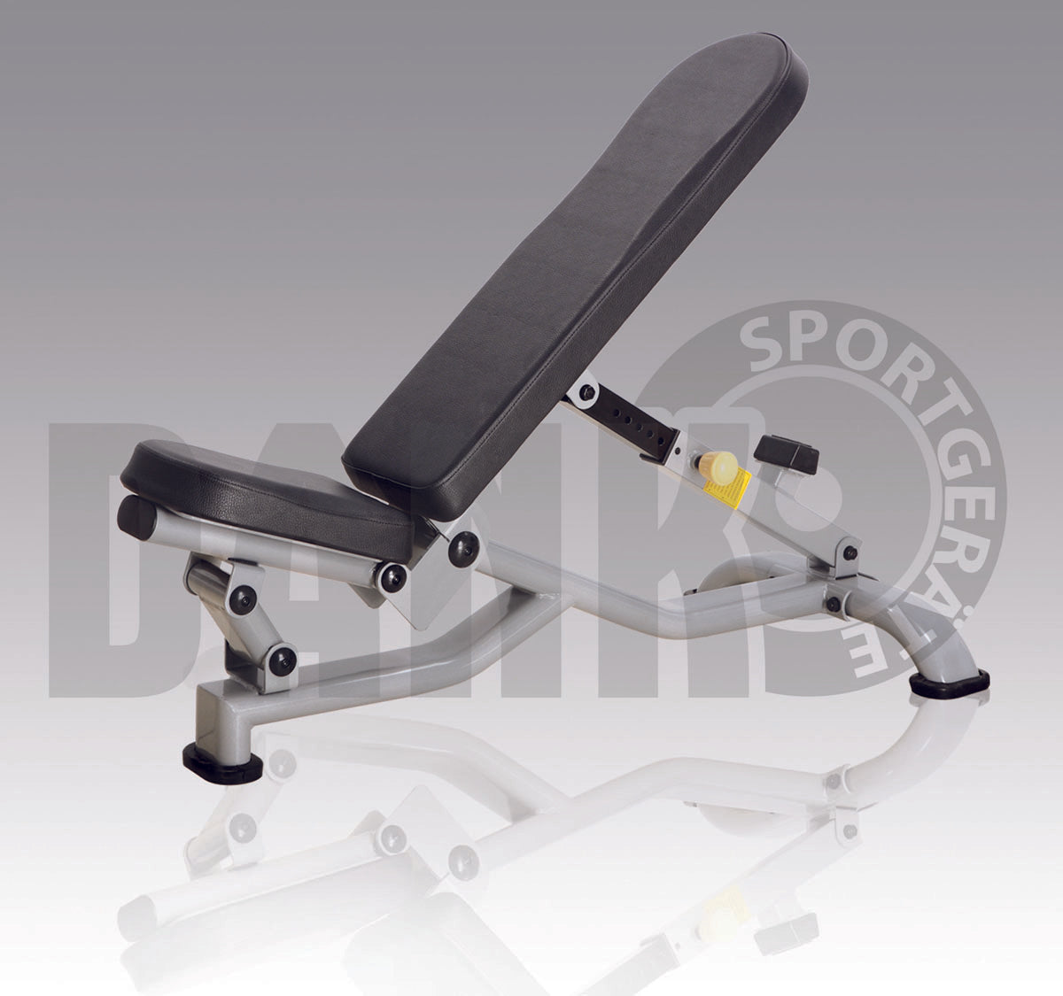 Danksport S-Line strength training equipment, equipment park with approximately 22 fitness machines and accessories, color silver, upholstery brown - New equipment / exhibition equipment